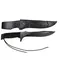 Faca Militar Arkhip Pantera Negra Plus 10'' Preta Cabo c/ Corda Bainha