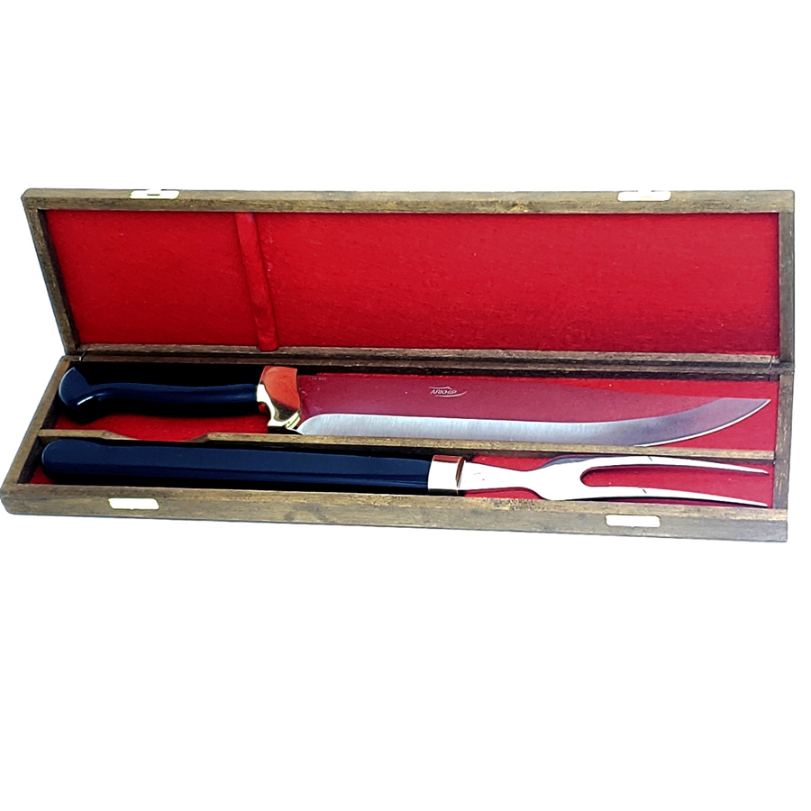 Garfo Churrasco Arkhip Cabo de Madeira 37 cm Total c/ Caixa