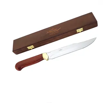 Faca Churrasco e Cozinha Arkhip Picanheira Baby 8'' Polida Cabo Madeira Caixa