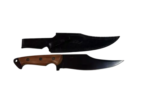 Faca Militar Arkhip Bolshoi 8'' Preta Cabo Madeira Bainha
