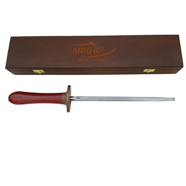 Chaira Arkhip 25cm Aço Inox Cabo Madeira Caixa