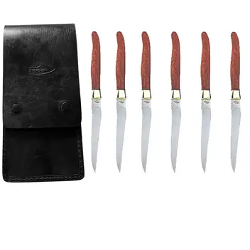 Faqueiro 6 peças Arkhip La Petit Seis 5'' Cabo Madeira Bainha