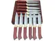 Faqueiro 12 peças Arkhip Churrita Doze 5'' Cabo Madeira Caixa