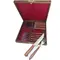Faqueiro 6 Facas + 6 Garfos Arkhip Pepitinha Grill Seis 5'' Cabo Madeira Caixa