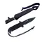 Faca Militar Arkhip Águia 7'' Preta Cabo c/ Corda Bainha