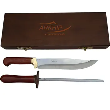 Kit Churrasco Arkhip Picanheira Chaira 10'' Cabo Madeira Caixa