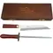 Kit Churrasco Arkhip Santoku Chaira 10'' Cabo Madeira Caixa
