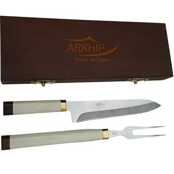 Kit Churrasco Arkhip Chef Plus Grill Chaira 10'' Cabo Osso Caixa