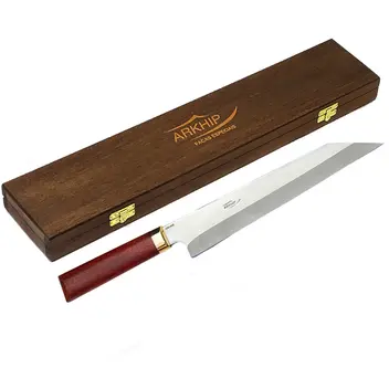 Faca Churrasco e Cozinha Arkhip Santoku 10'' Cabo Madeira Caixa