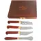 Kit 4 Queijos Arkhip 5" Cabo em Madeira Nobre com Estojo de Madeira