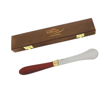 Espátula para Queijo Arkhip Brie 5'' Cabo em Madeira com Estojo