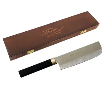Faca Nakiri Arkhip 7" Cabo em Acrílico com Estojo de Madeira